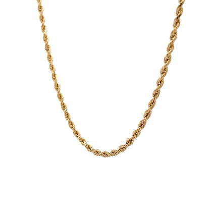 16" Twisted Rope Chain Necklace in 14k Yellow Gold