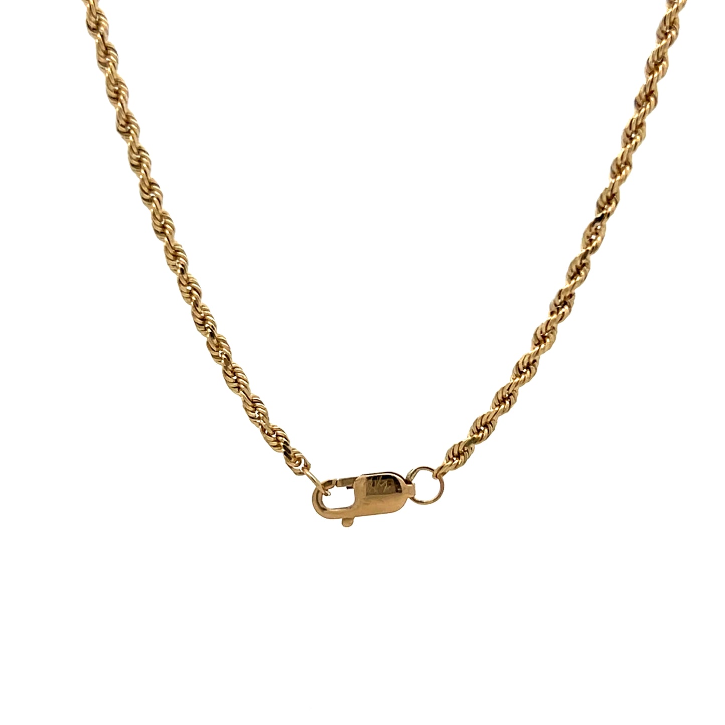 16" Twisted Rope Chain Necklace in 14k Yellow Gold