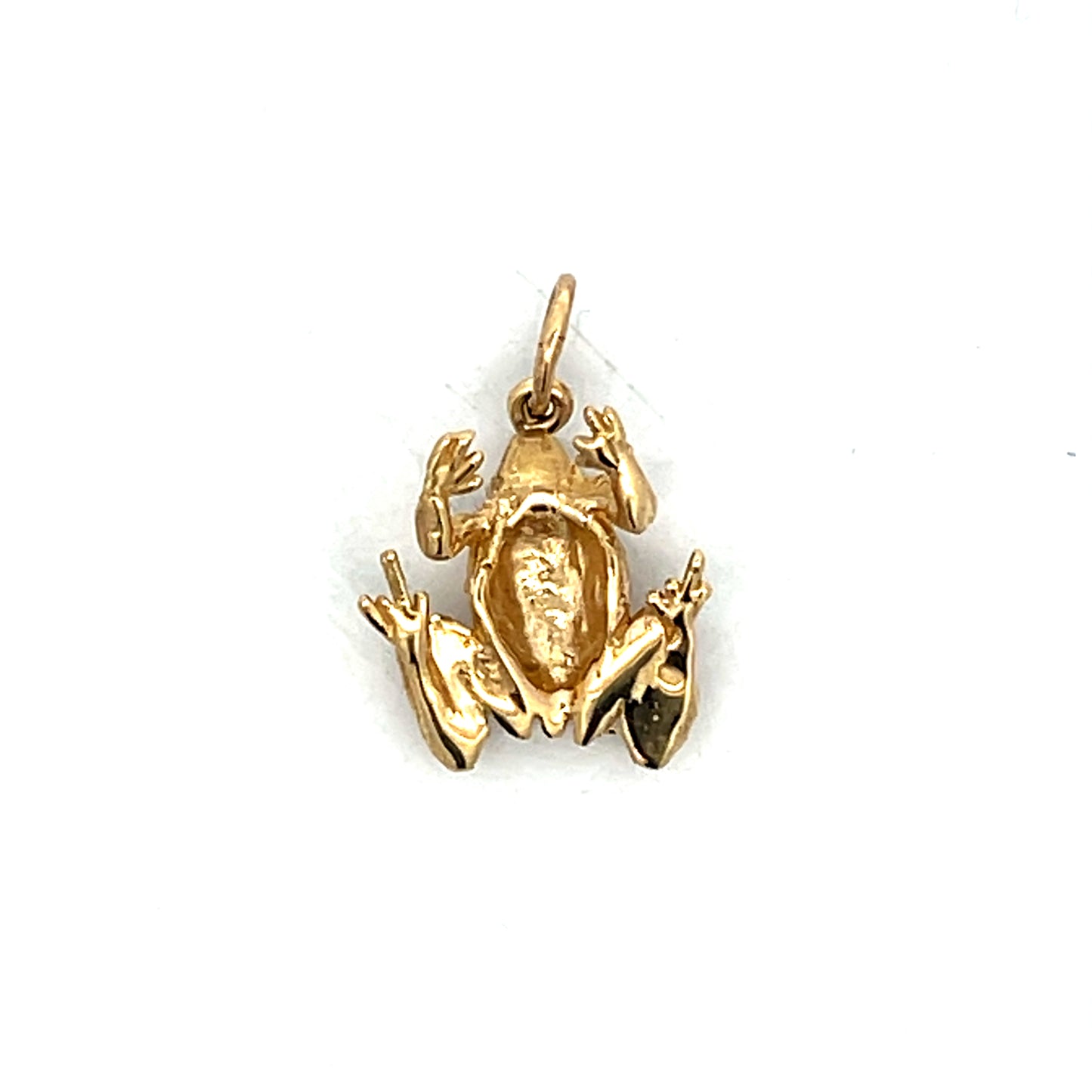 Frog Charm Pendant in 14k Yellow Gold