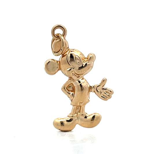 Vintage Mid-Century Mickey Mouse Charm in 14k