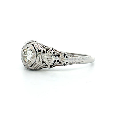 .17 Vintage European Diamond Engagement Ring 18k