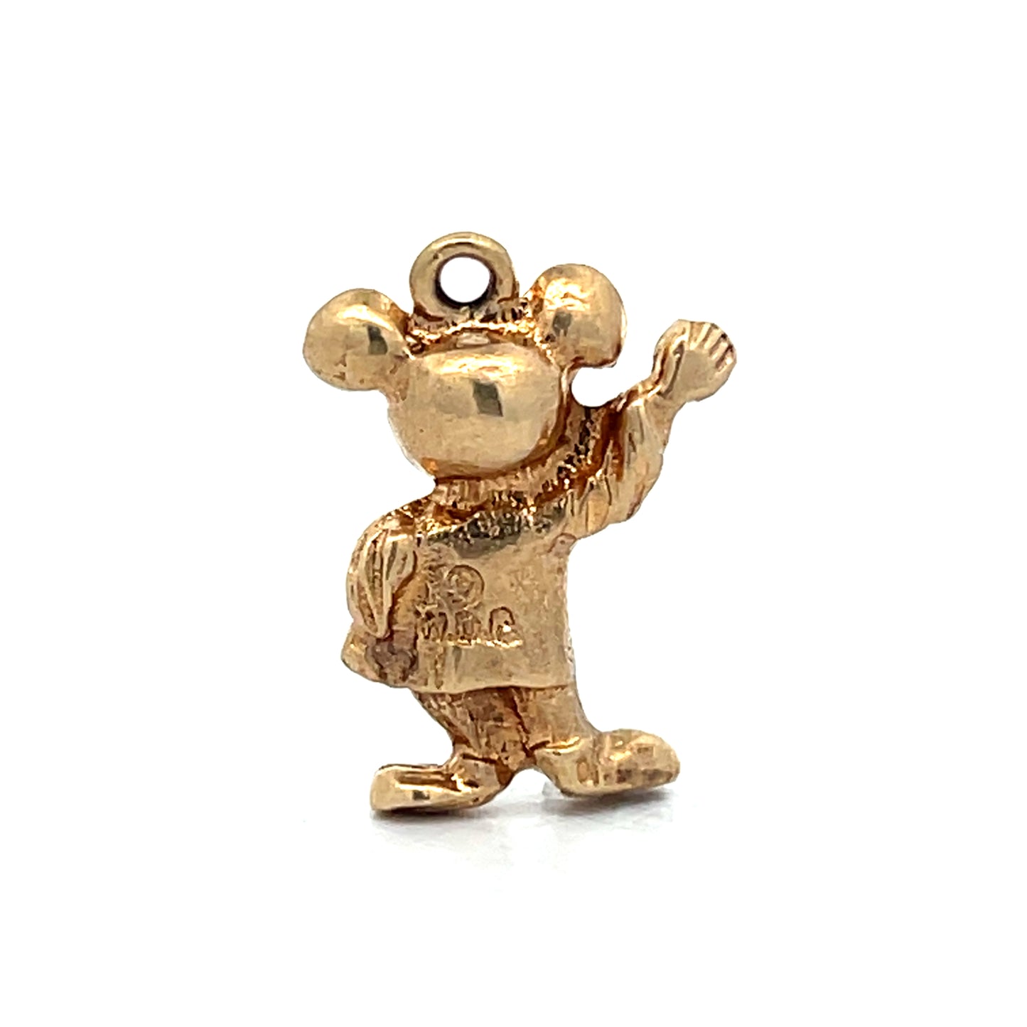 Vintage Mid-Century Mickey Mouse Pendant in 14k