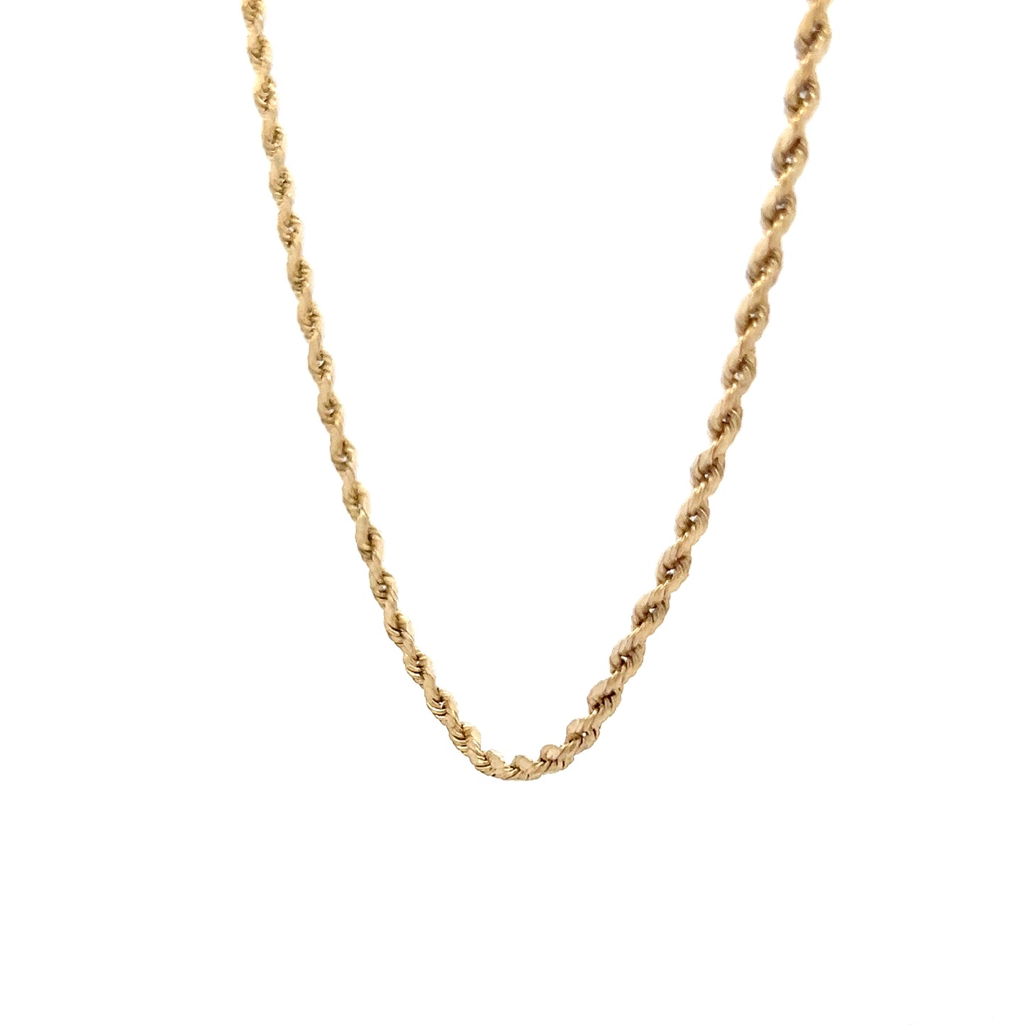 18" Rope Chain Necklace in 14k Yellow Gold