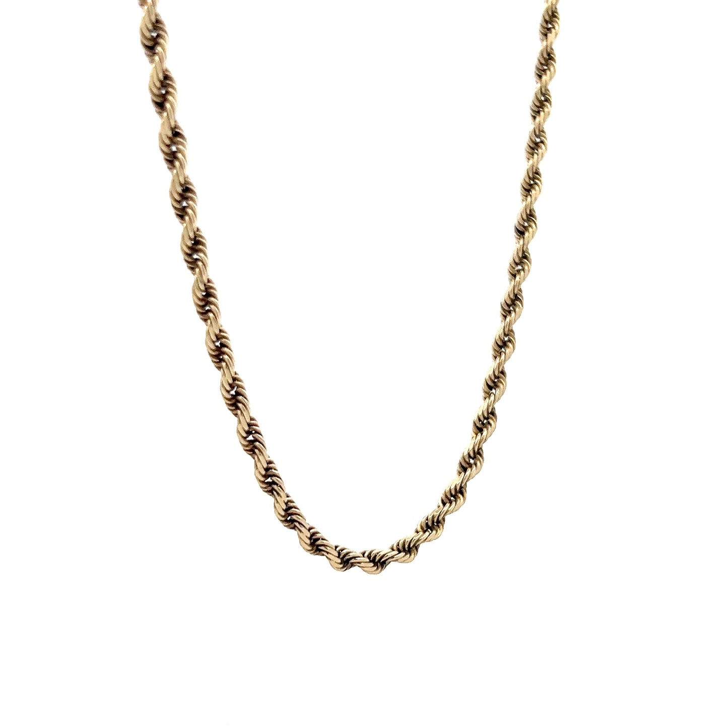 18 Inch Rope Chain Necklace in 10k Yellow Gold