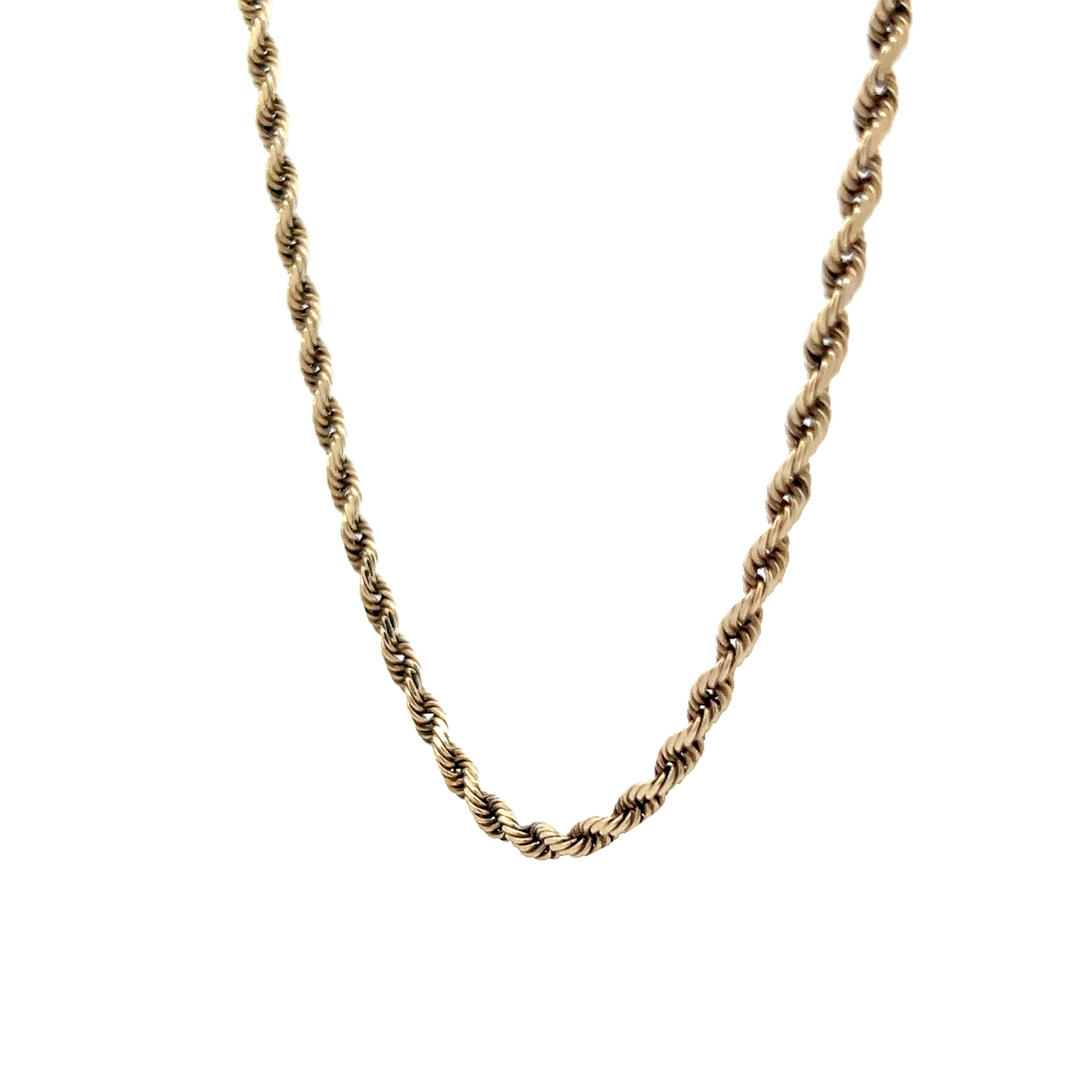 18 Inch Rope Chain Necklace in 10k Yellow Gold – Filigree Jewelers