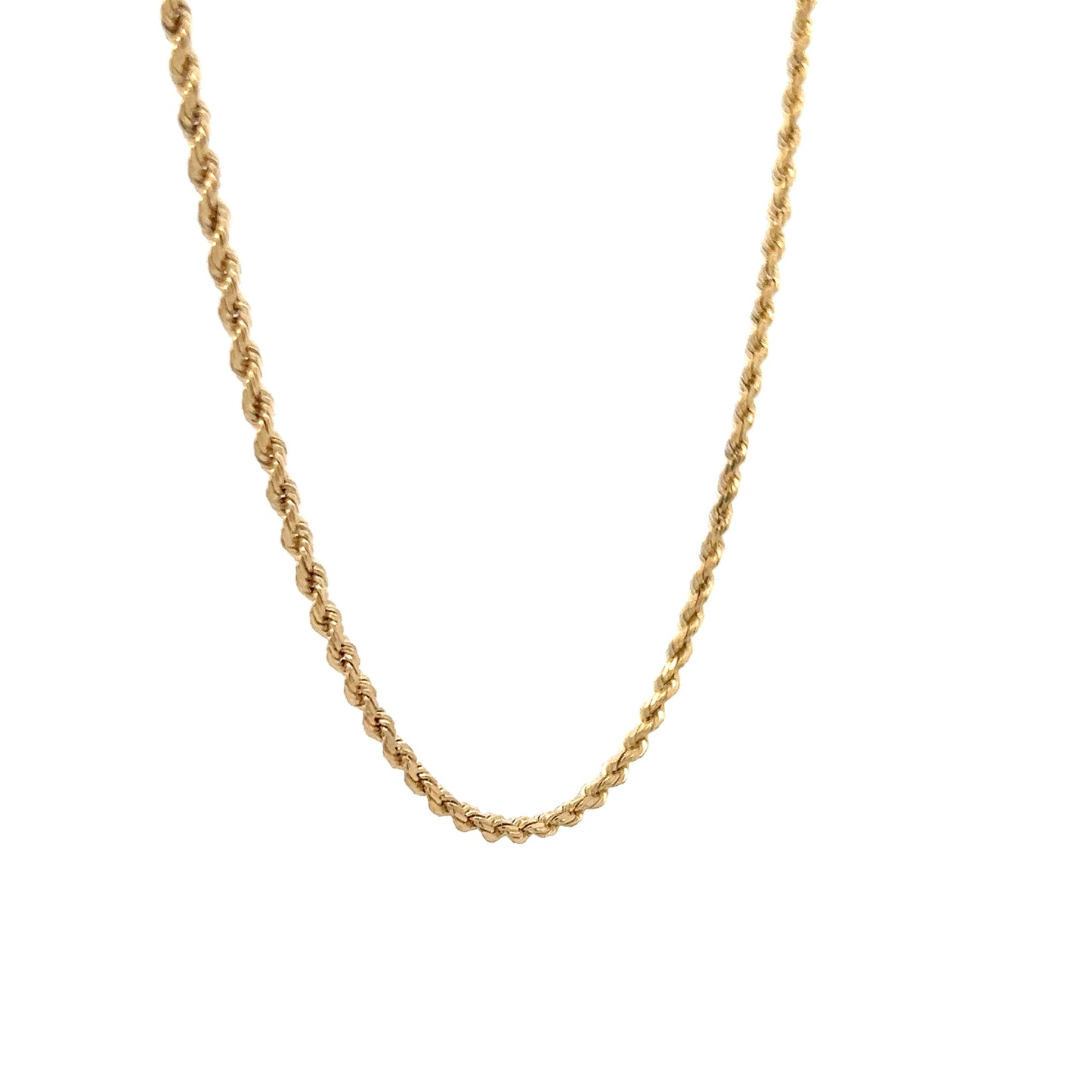 23.5" Rope Chain Necklace in 14k Yellow Gold