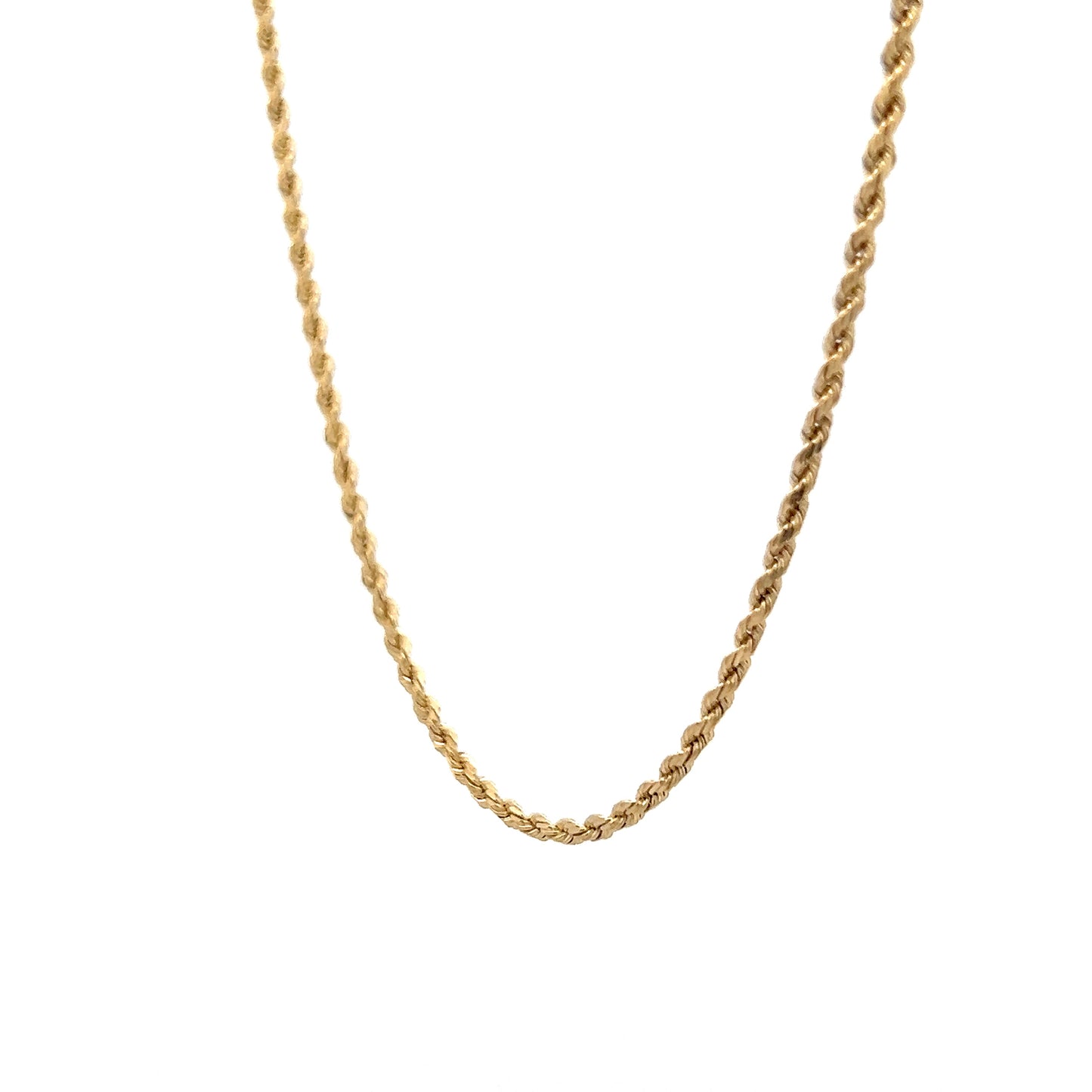23.5" Rope Chain Necklace in 14k Yellow Gold