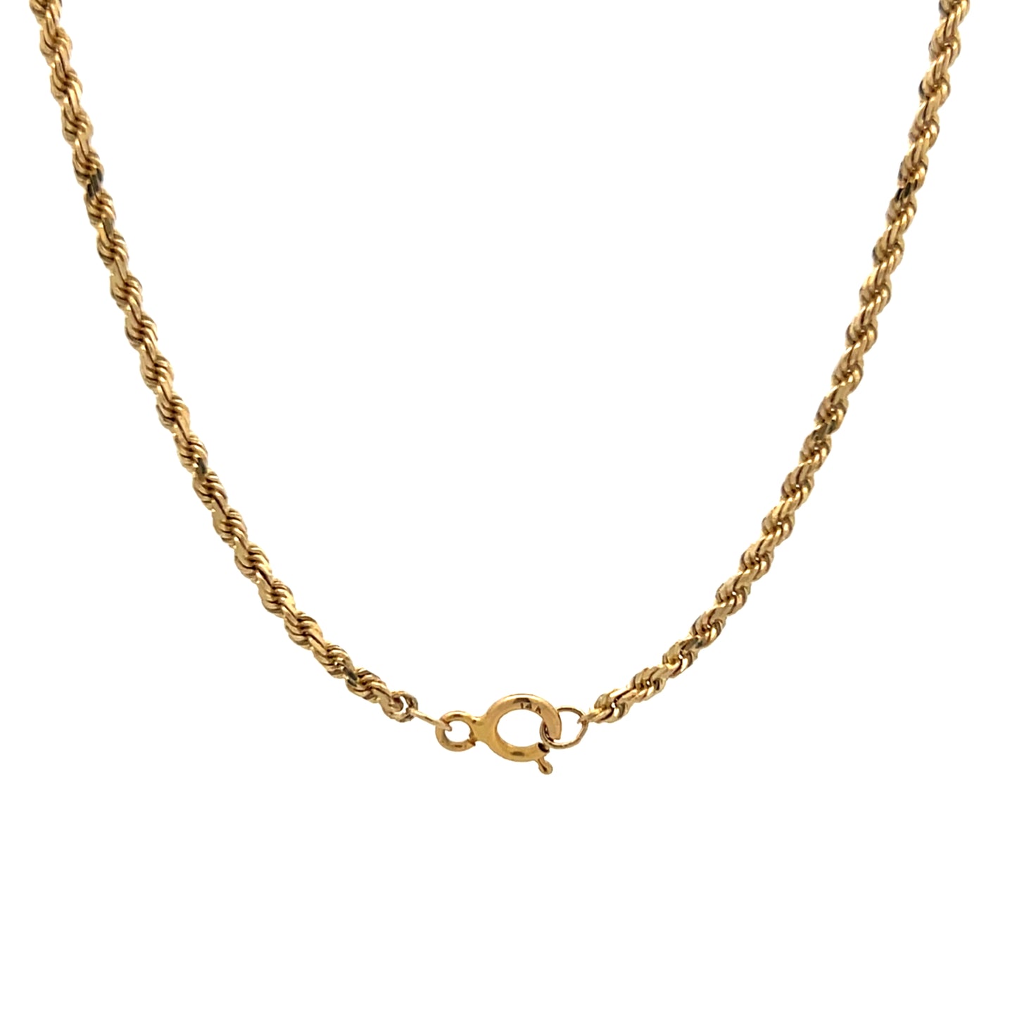 23.5" Rope Chain Necklace in 14k Yellow Gold