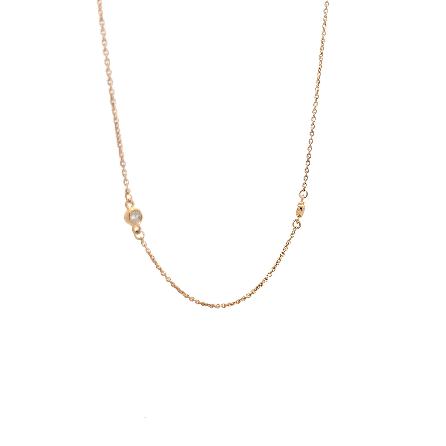 .28 Diamonds by the Yard Necklace in 14k Yellow Gold