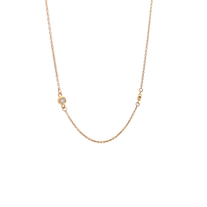 .28 Diamonds by the Yard Necklace in 14k Yellow Gold
