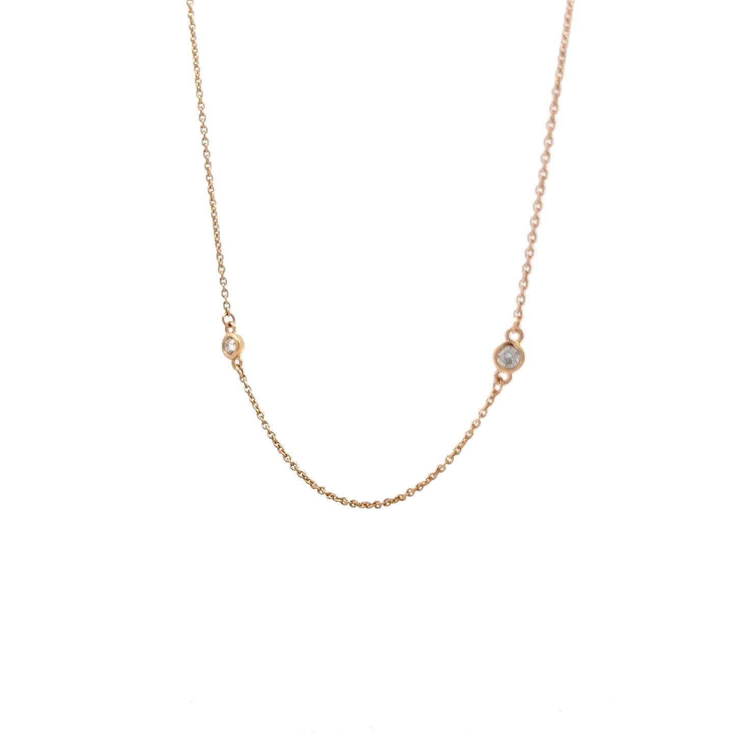 .28 Diamonds by the Yard Necklace in 14k Yellow Gold
