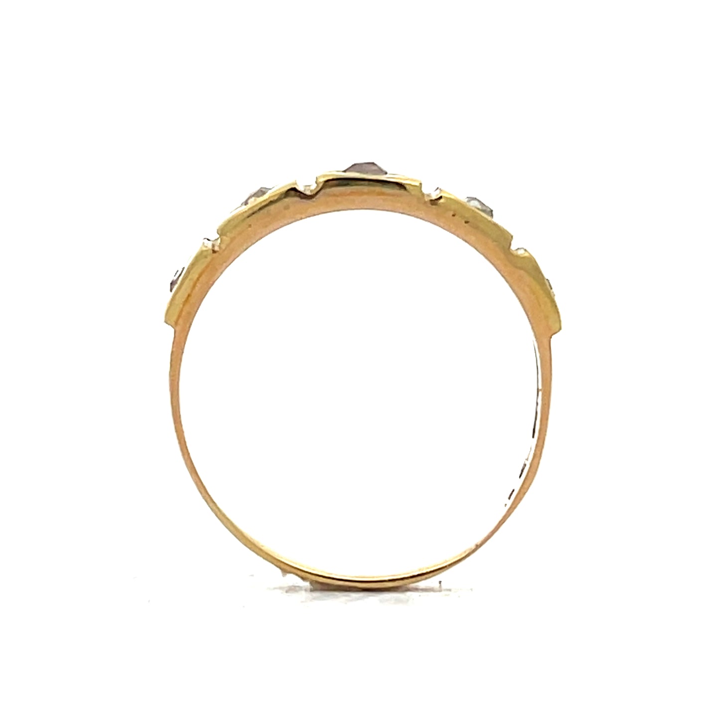 .13 Antique Victorian Rose Cut Diamond Ring in 18k