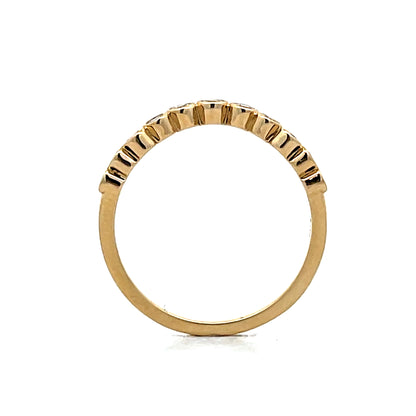 .20 Bezel Diamond Contour Wedding Band in 14k