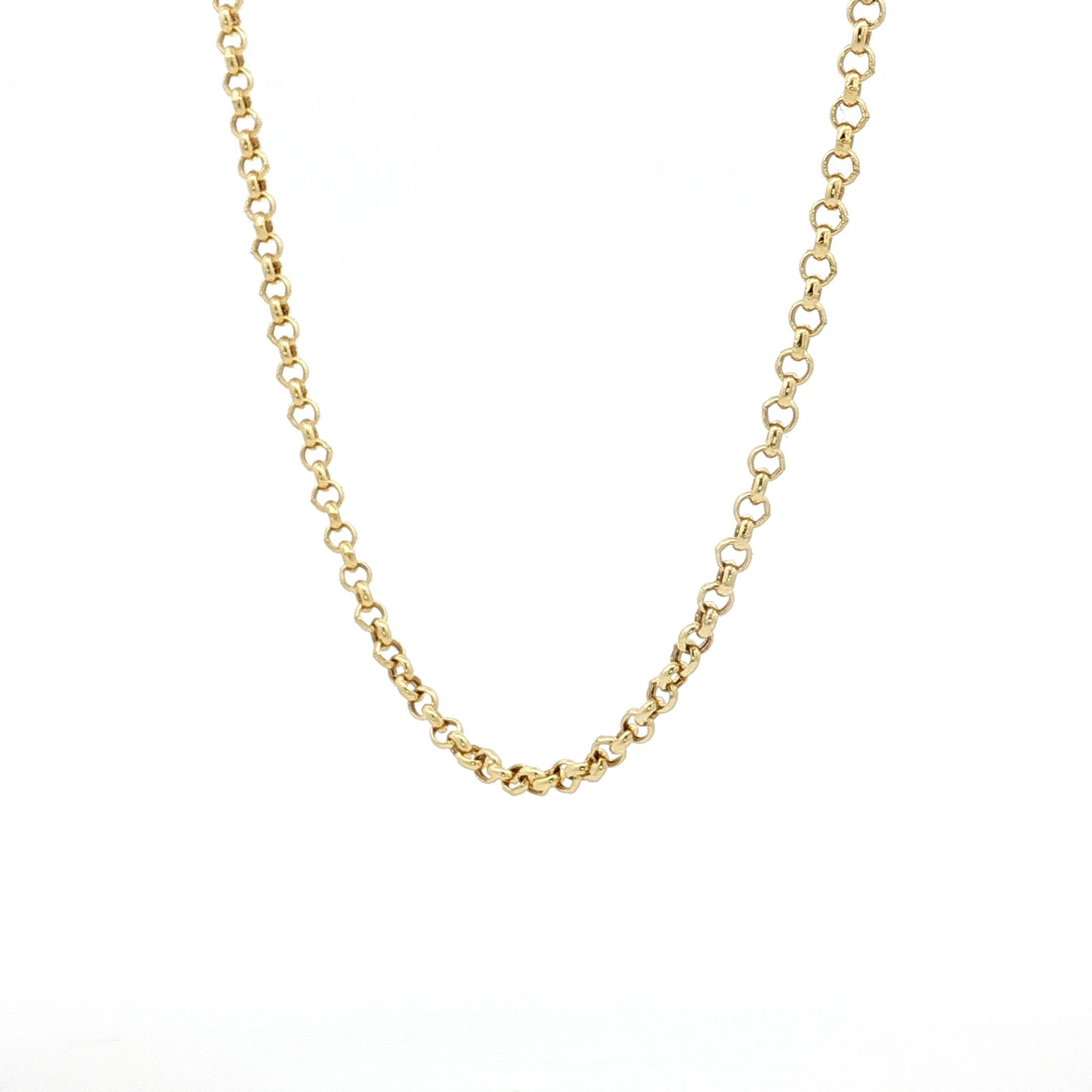 18" Classic Rolo Link Chain Necklace in 14k