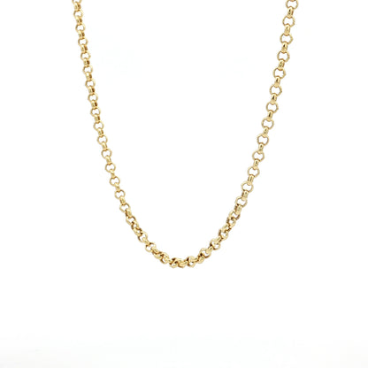 18" Classic Rolo Link Chain Necklace in 14k