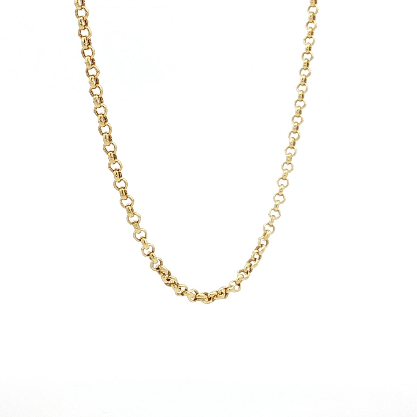 18" Classic Rolo Link Chain Necklace in 14k
