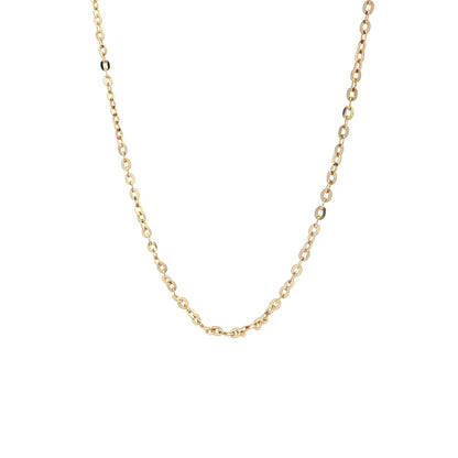 18" Oval Link Cable Chain Necklace in 14k Yellow Gold