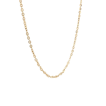 18" Oval Link Cable Chain Necklace in 14k Yellow Gold