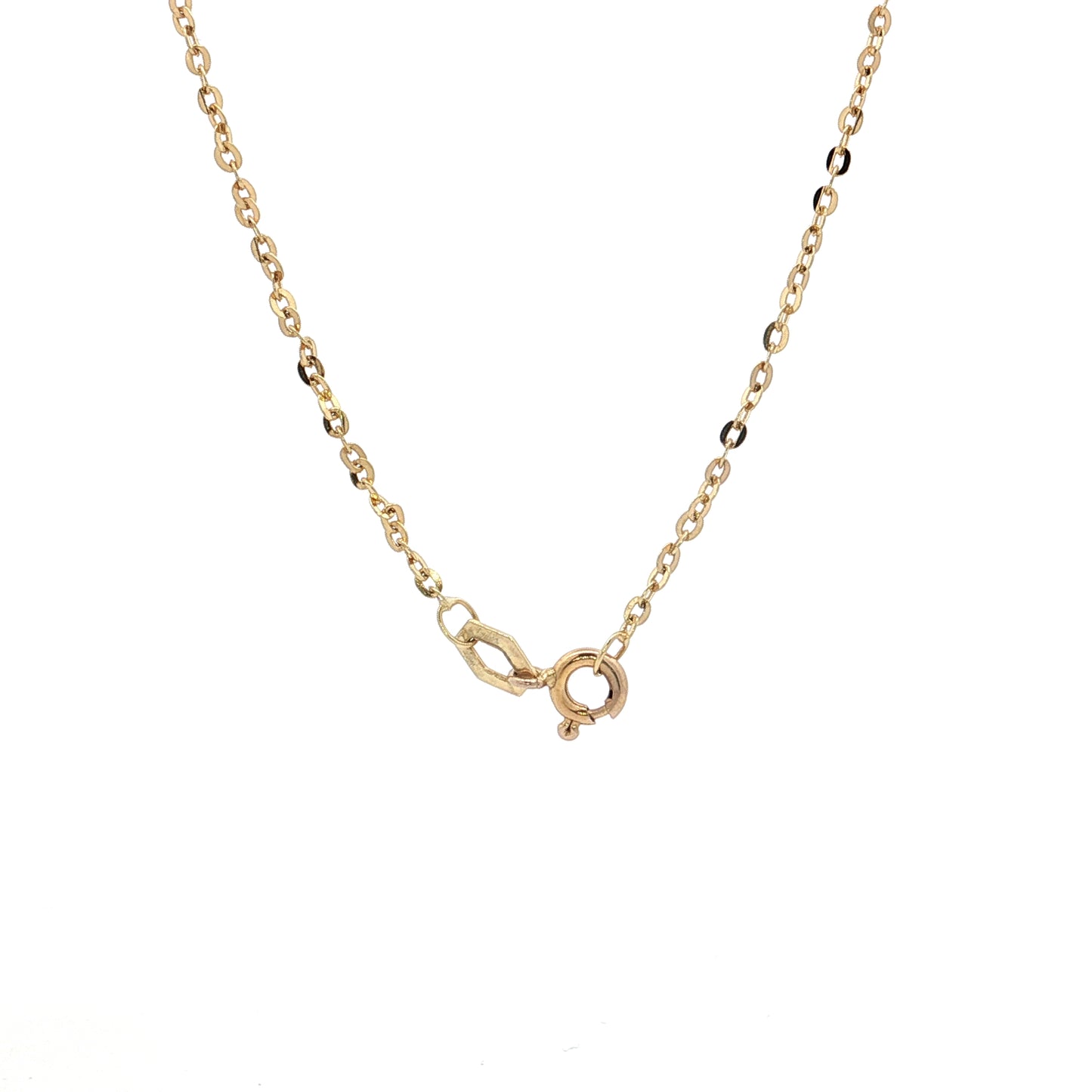 18" Oval Link Cable Chain Necklace in 14k Yellow Gold