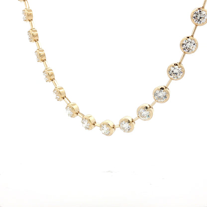 18.69 Diamond Tennis Necklace in 18k Yellow Gold