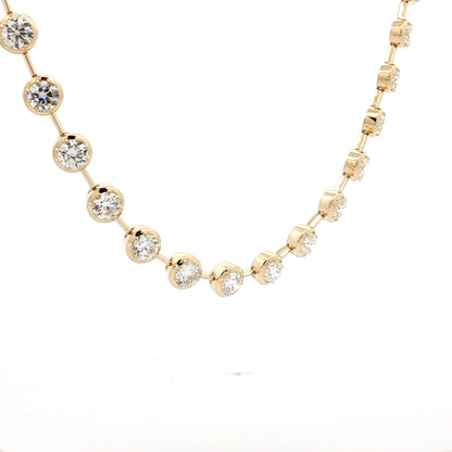 18.69 Diamond Tennis Necklace in 18k Yellow Gold