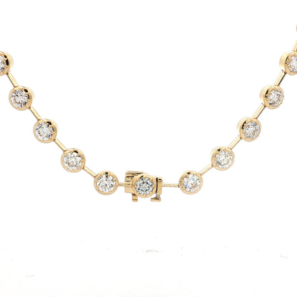 18.69 Diamond Tennis Necklace in 18k Yellow Gold