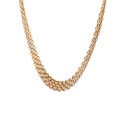 16" Mesh Collar Necklace in 14k Yellow Gold