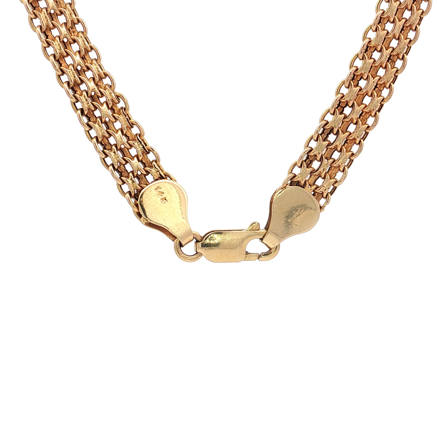 16" Mesh Collar Necklace in 14k Yellow Gold