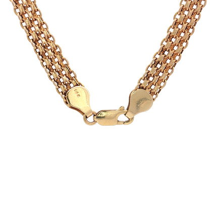 16" Mesh Collar Necklace in 14k Yellow Gold