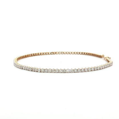 2.50 Round Brilliant Diamond Tennis Bracelet 14k