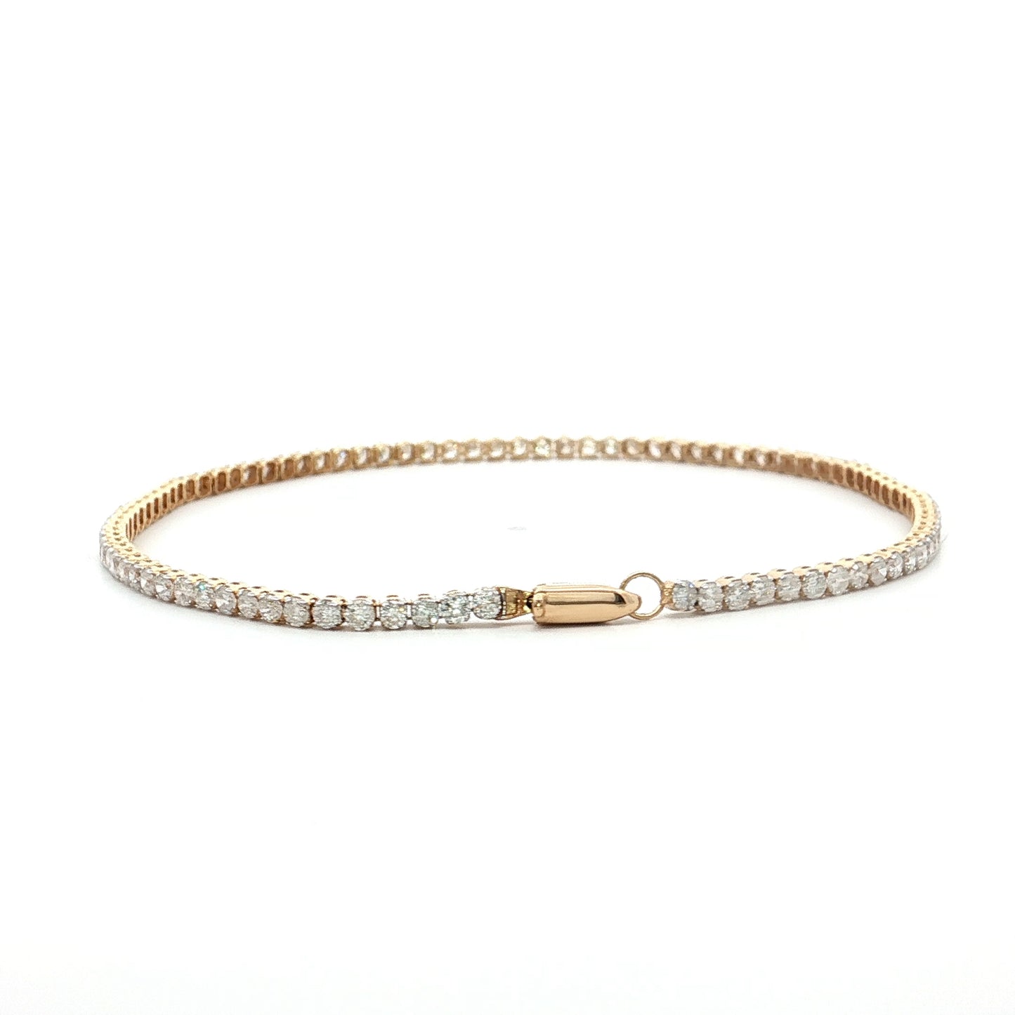 2.50 Round Brilliant Diamond Tennis Bracelet 14k