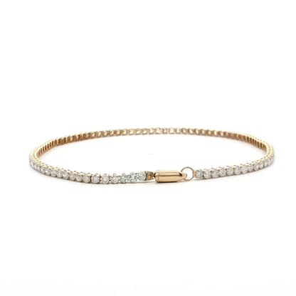 2.50 Round Brilliant Diamond Tennis Bracelet 14k