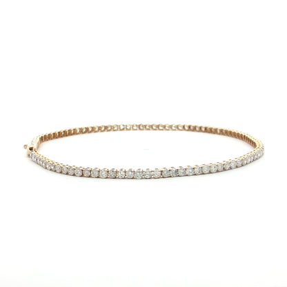 2.50 Round Brilliant Diamond Tennis Bracelet 14k