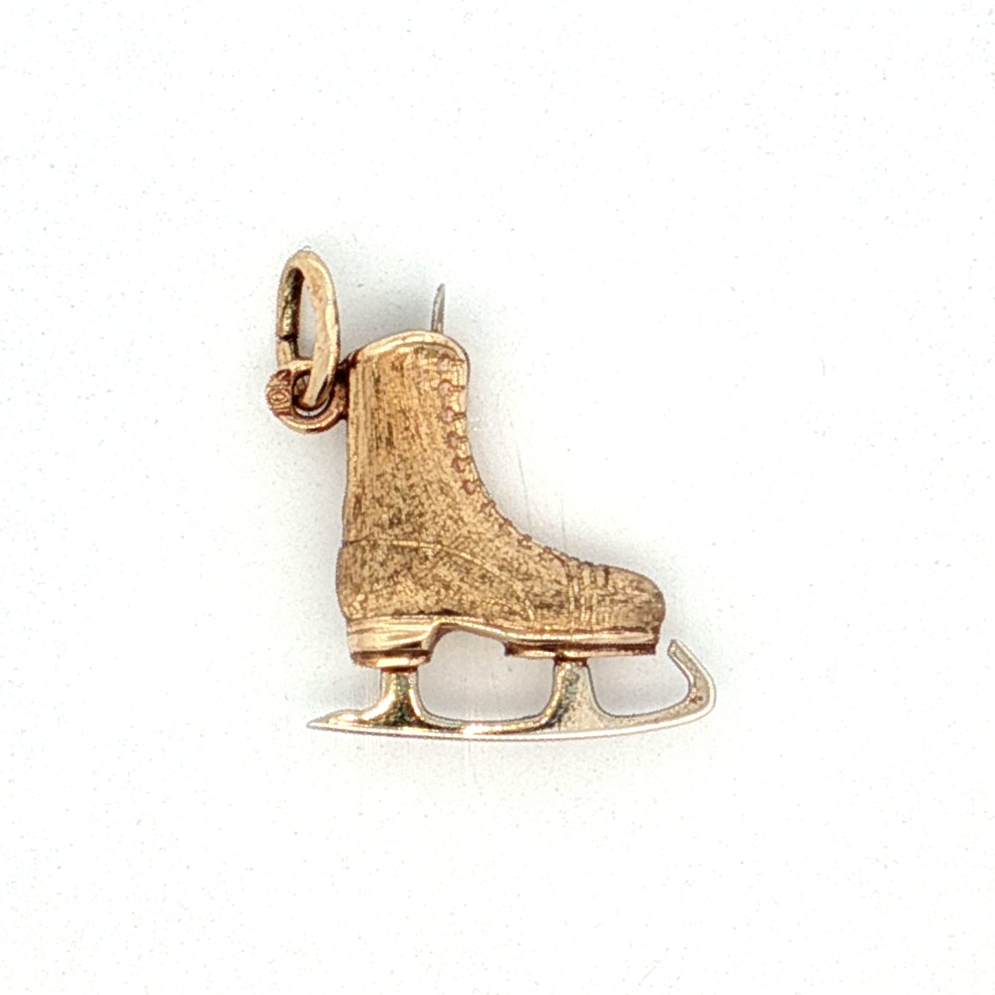 Vintage Mid-Century Ice Skate Charm in 10k