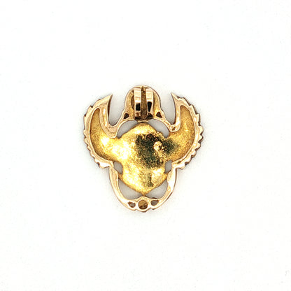 Egyptian Scarab Pendant in 18k Yellow Gold