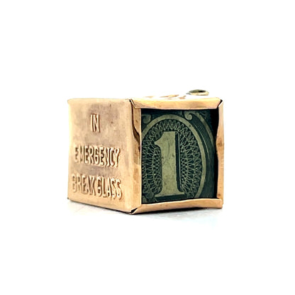 Vintage Mid-Century Money Box Charm in 14k