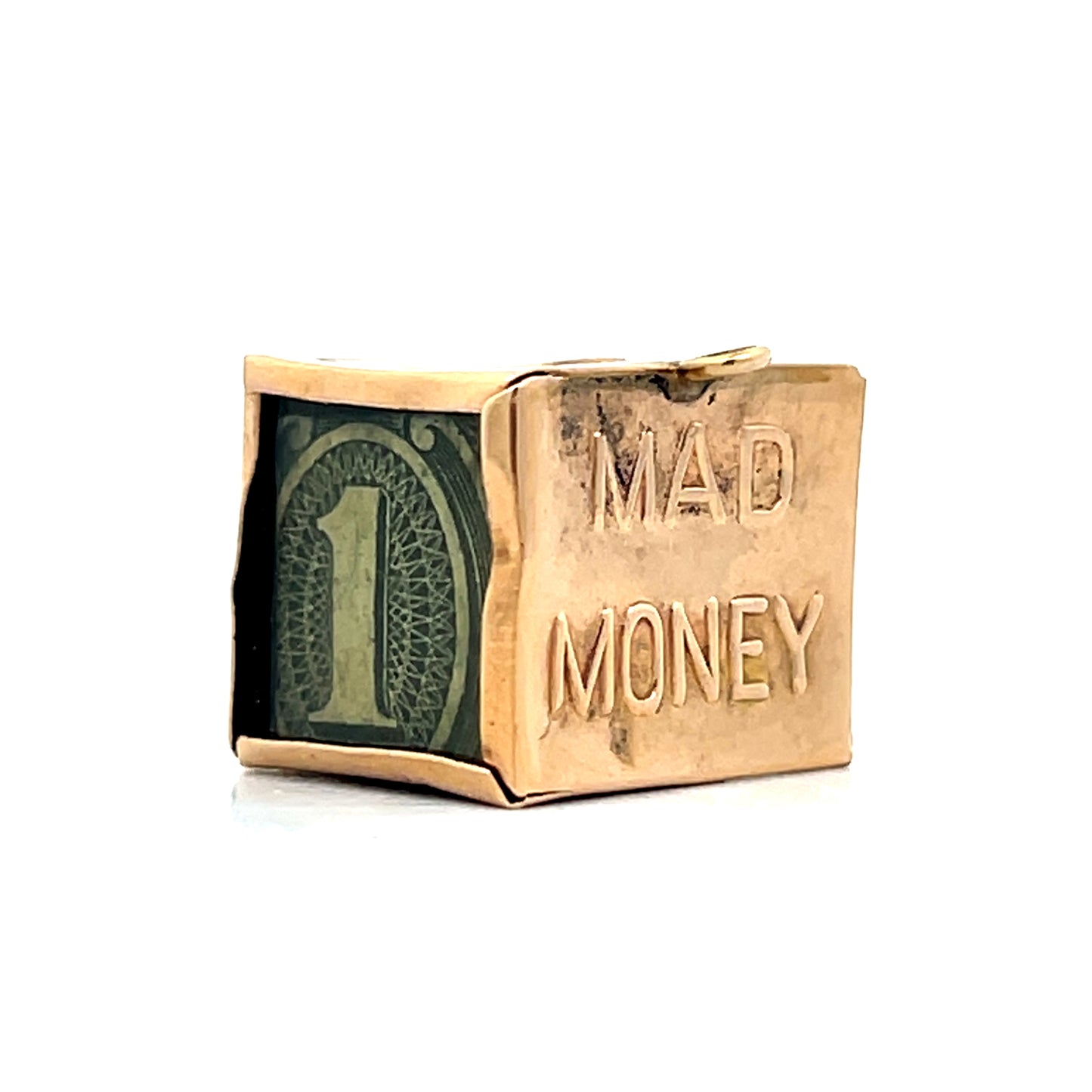 Vintage Mid-Century Money Box Charm in 14k