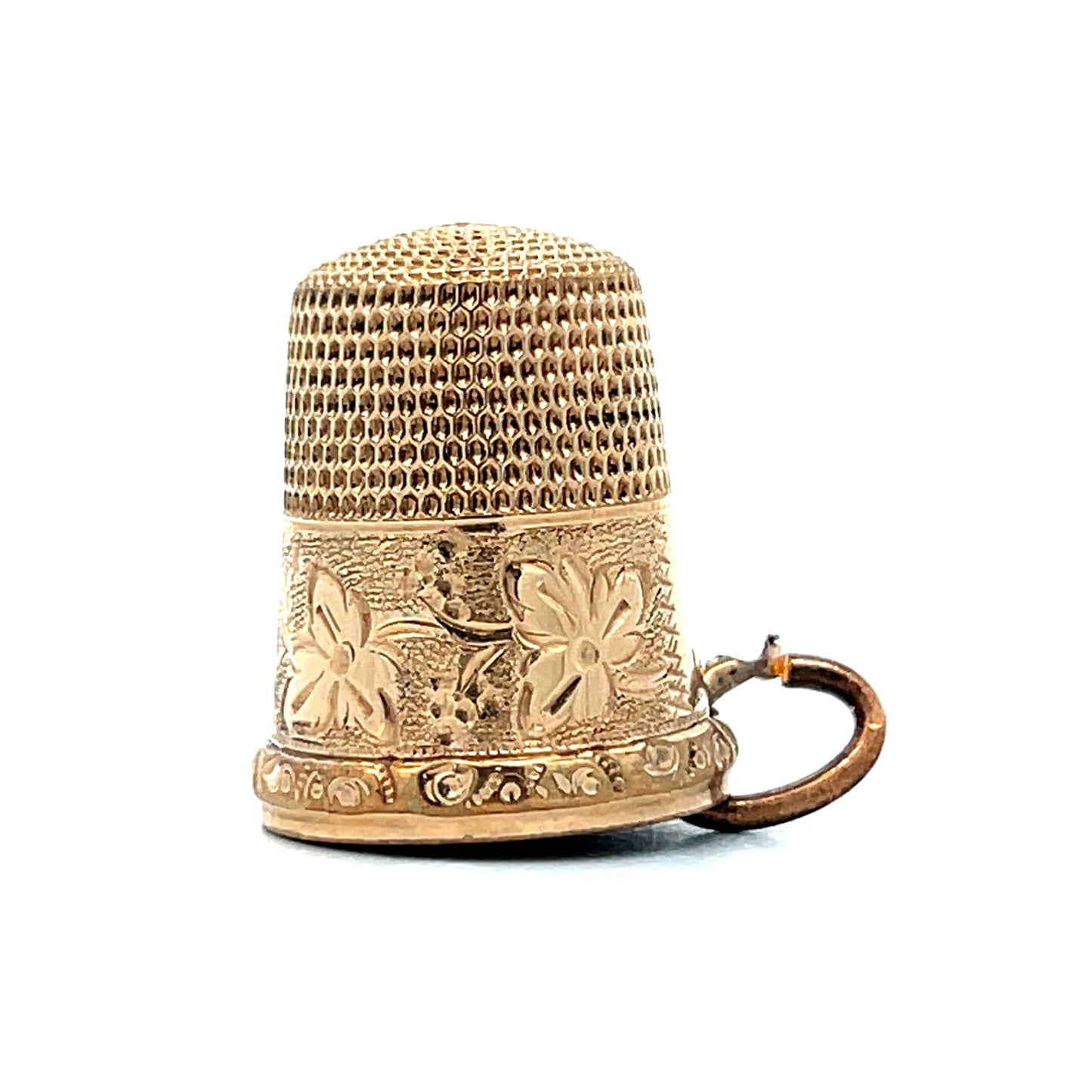 Antique Victorian Thimble Charm in 9k Yellow Gold