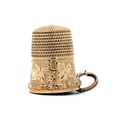 Antique Victorian Thimble Charm in 9k Yellow Gold