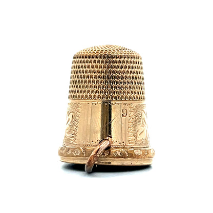 Antique Victorian Thimble Charm in 9k Yellow Gold