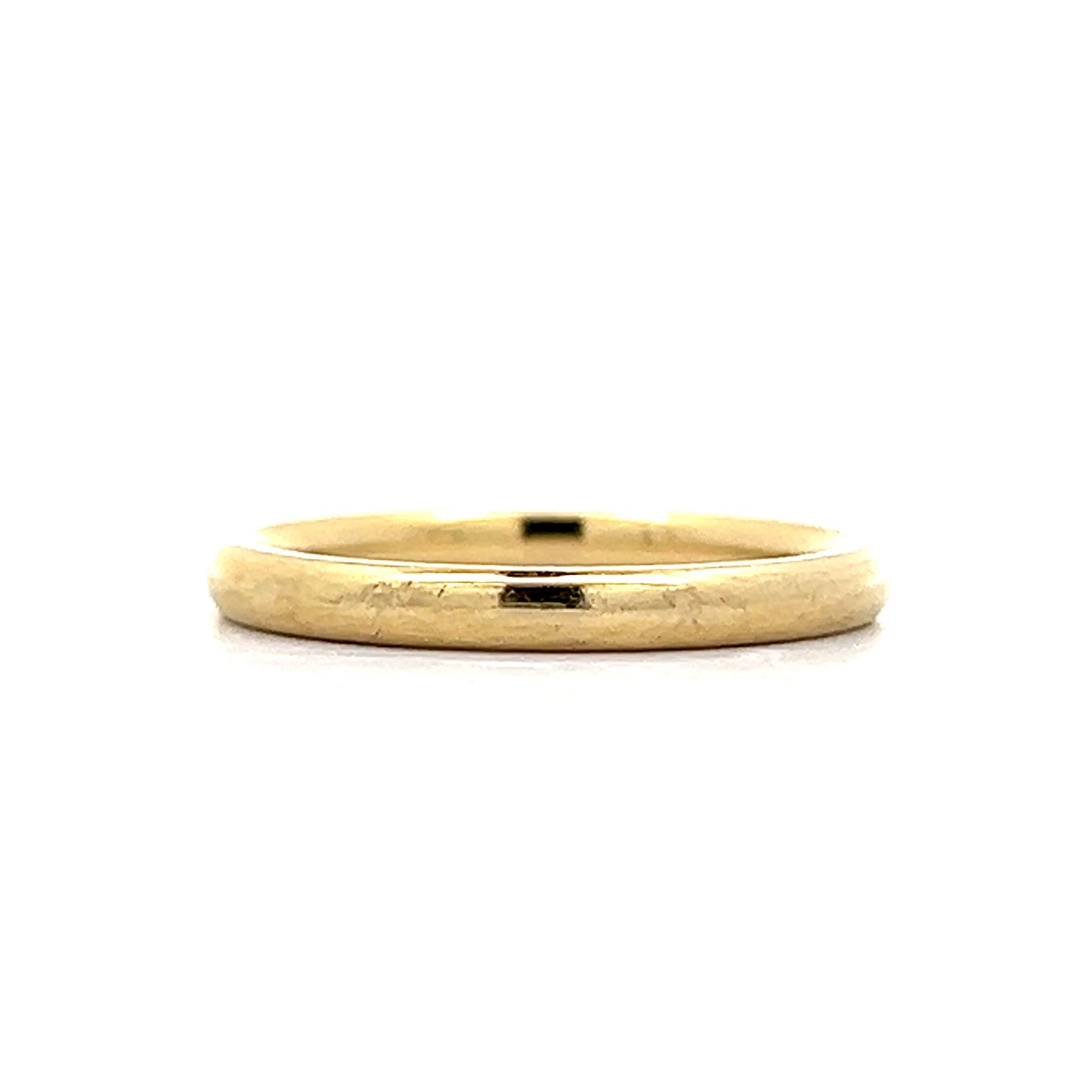 2mm Classic Half Round Wedding Band in 18k