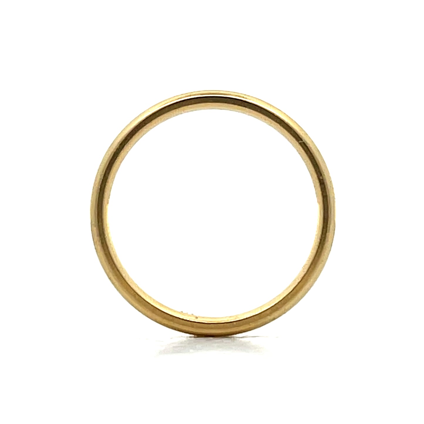 2mm Classic Half Round Wedding Band in 18k