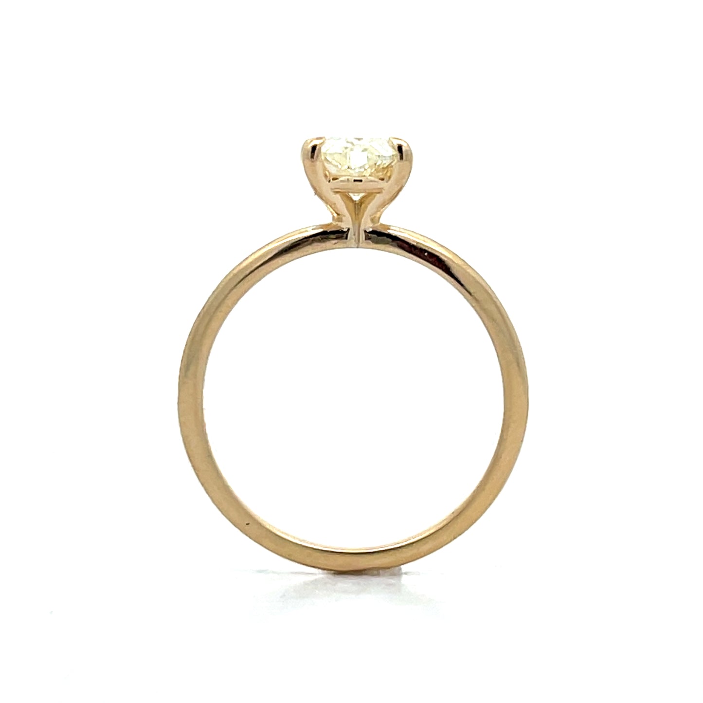 1.48 Antique Moval Diamond Engagement Ring in 14k