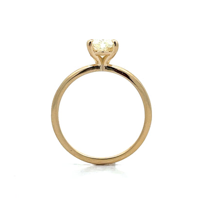 1.48 Antique Moval Diamond Engagement Ring in 14k