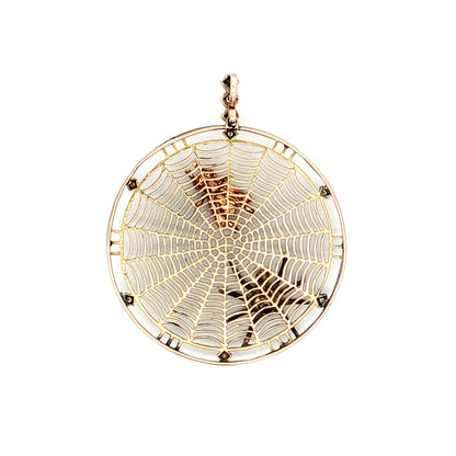 Antique Edwardian Spider Web Pendant 14k/Sterling Silver