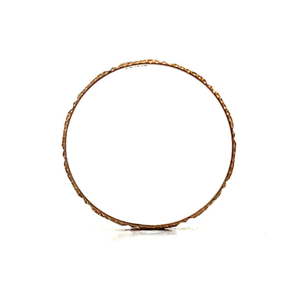 Vintage Retro Geometric Wedding Band in 14k