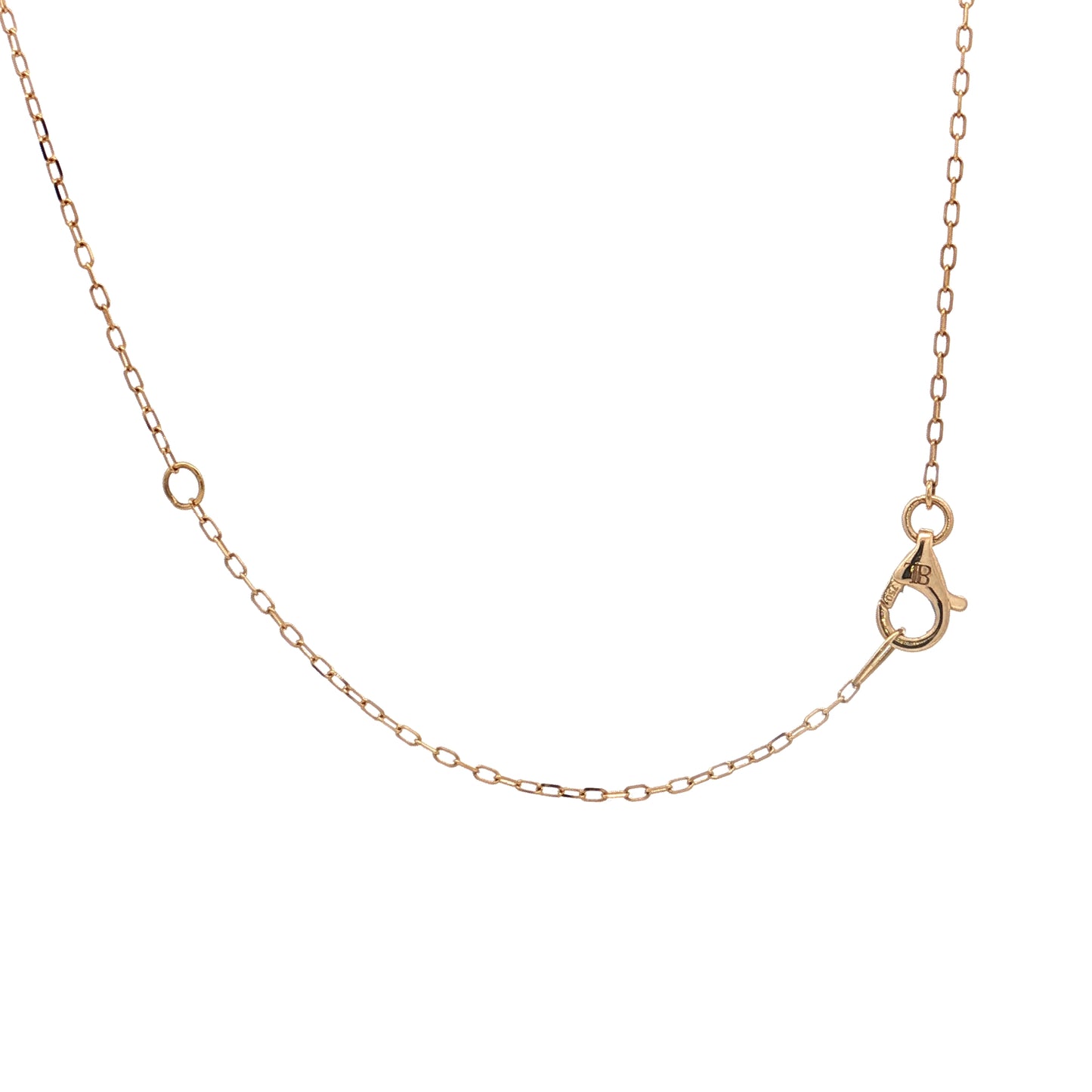 .07 Diamond Chain Link Pendant 18k Yellow Gold