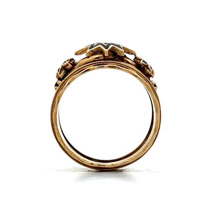 .07 Antique Victorian Diamond & Enamel Cocktail Ring