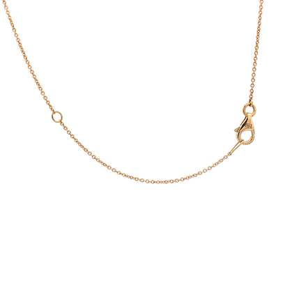 .02 Diamond Fluted Heart Pendant 18k Yellow Gold