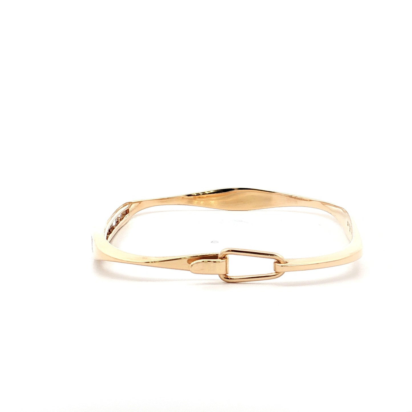 3 Carat Diamond Bangle Bracelet 18k Yellow Gold